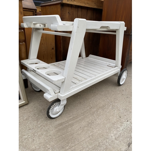 2701 - A MODERN PAINTED PATIO TROLLEY