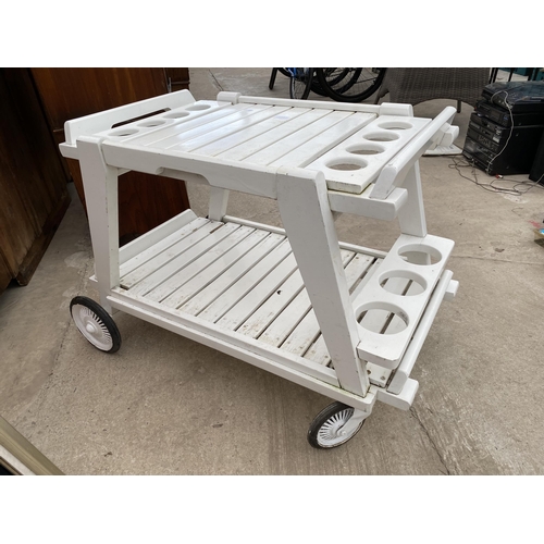 2701 - A MODERN PAINTED PATIO TROLLEY