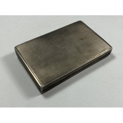 17 - AN ART DECO .925 HALLMARKED SILVER CARD CASE, IMPORT HALLMARKS TO INTERIOR, LENGTH 8CM