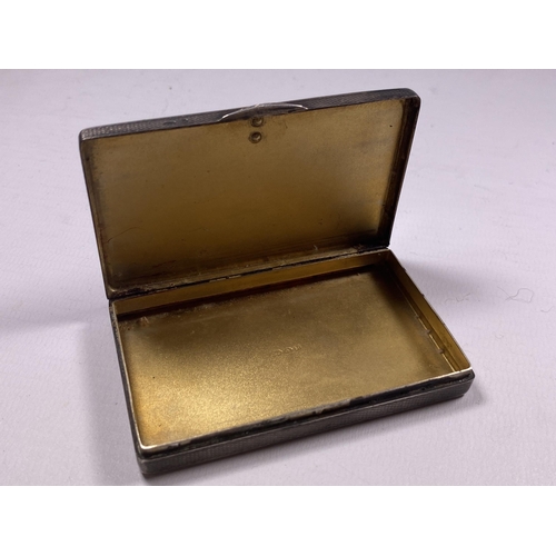 17 - AN ART DECO .925 HALLMARKED SILVER CARD CASE, IMPORT HALLMARKS TO INTERIOR, LENGTH 8CM