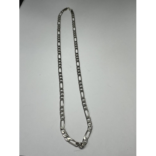 597 - A SILVER FIGARO NECKLACE LENGTH 20 INCHES