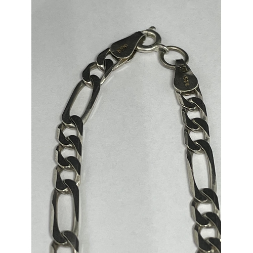 597 - A SILVER FIGARO NECKLACE LENGTH 20 INCHES