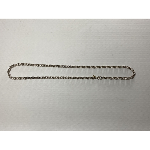 599 - A SILVER BELCHER CHAIN NECKLACE LENGTH 18 INCHES