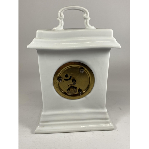 684 - A CONTINENTAL CERAMIC MANTLE CLOCK