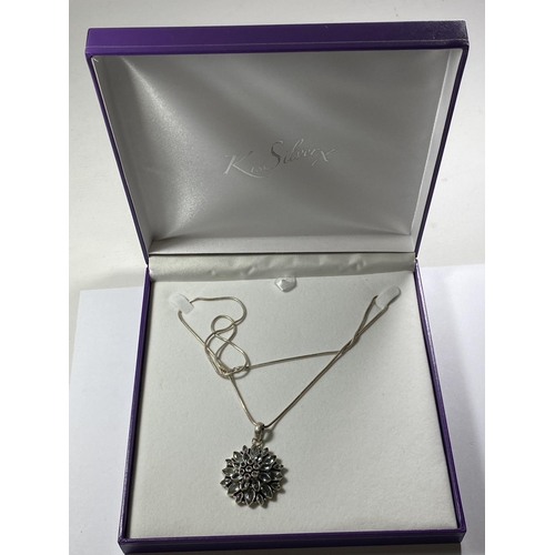 702 - A SILVER NECKLACE IN PRESENTATION BOX