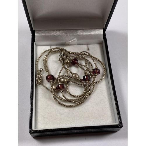 706 - TWO SILVER MONET NECKLACES, BOXED