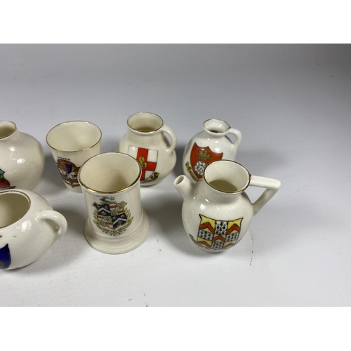 762 - ELEVEN PIECES OF ARCADIAN CRESTED WARE CHINA