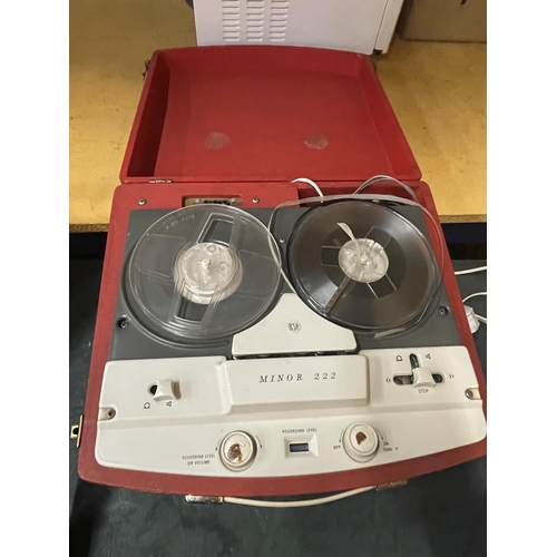 834 - A BSR MINOR 222 TAPE TO TAPE RECORDER IN GOOD CONDITION