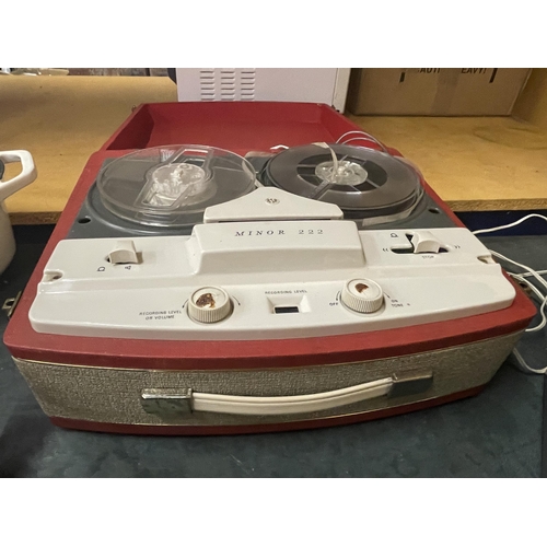 834 - A BSR MINOR 222 TAPE TO TAPE RECORDER IN GOOD CONDITION