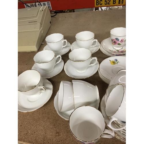 1058 - A QUANTITY OF TEAWARE BY GRAFTON AND ELIZABETHAN CHINA