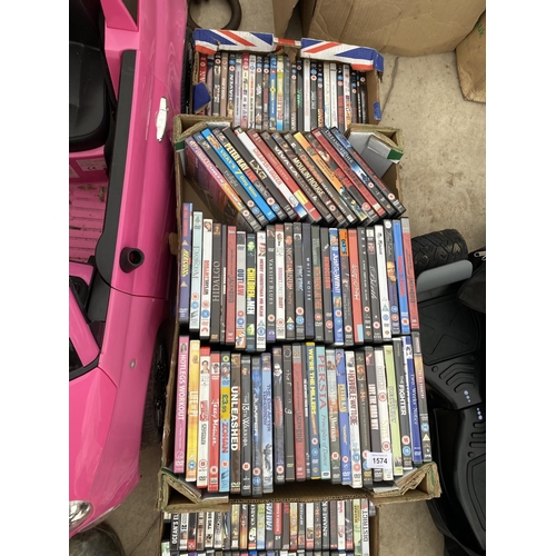 1574 - A LARGE ASSORTMENT OF DVDS