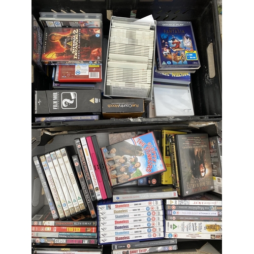 1620 - AN ASSORTMENT OF DVDS AND CDS ETC