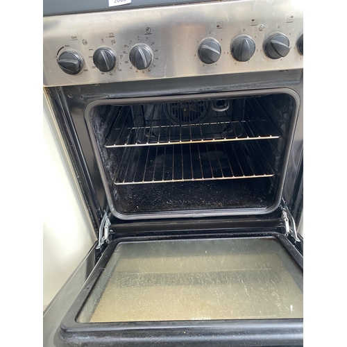 2063 - A SILVER AND BLACK INDESIT ELECTRIC OVEN AND HOB