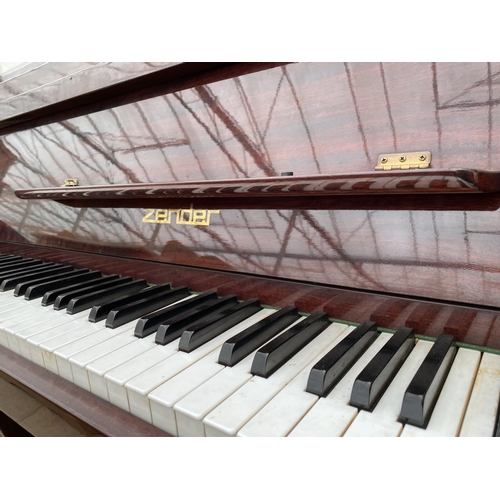 2336 - A 'ZENDER' UPRIGHT OVERSTRUNG PIANO