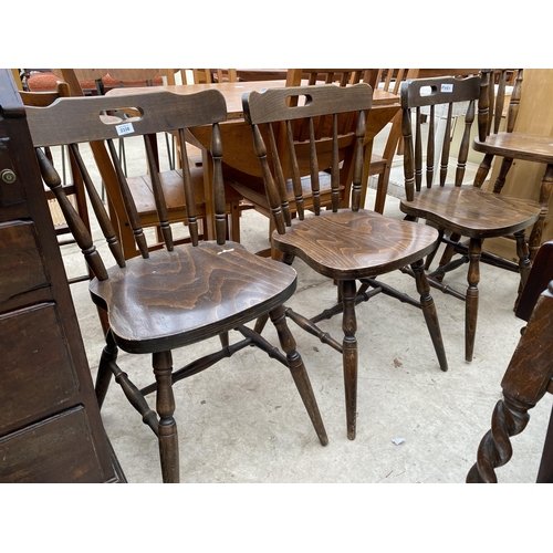 2338 - THREE MODERN KITCHEN CHAIRS AND TALL STOOL