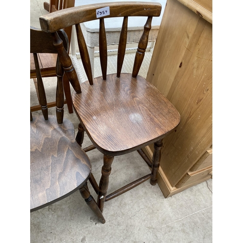 2338 - THREE MODERN KITCHEN CHAIRS AND TALL STOOL