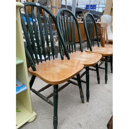 2532 - FOUR VARIOUS KITCHEN CHAIRS