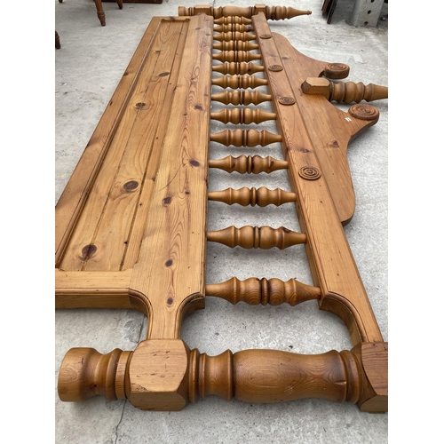 2551A - A PINE DOUBLE HEADBOARD