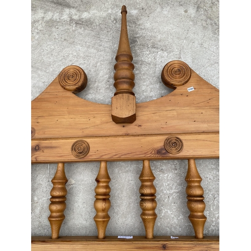 2551A - A PINE DOUBLE HEADBOARD