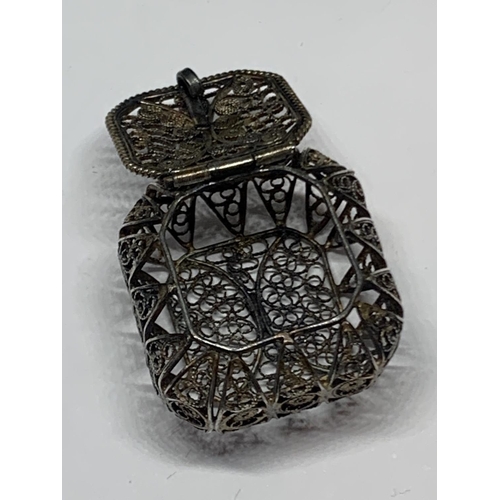 584 - A BOXED SILVER POMANDER