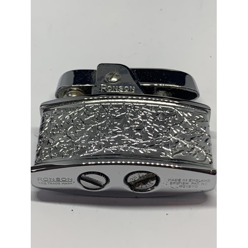 591 - A RONSON CIGARETTE LIGHTER AND CASE