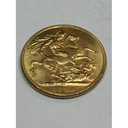 536 - A GEORGE V 1928 GOLD SOVEREIGN