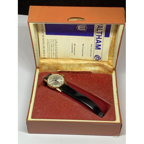 560 - A VINTAGE BOXED LADIES WALTHAM U.S.A 17 JEWELS INCABLOC WATCH