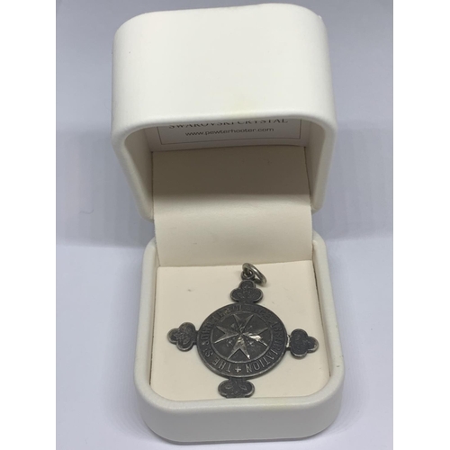 608 - A HALLMARKED BIRMINGHAM SILVER ST JOHNS AMBULANCE MEDAL WITH BOX