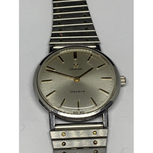 628 - AN OMEGA GENEVE GENTS WRIST WATCH