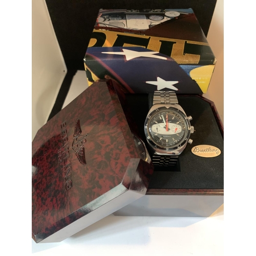 629 - A BREITLING SPRINT CHRONOGRAPH SURFBOARD WATCH WITH BOX