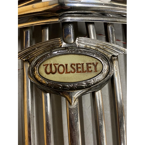 71 - A VINTAGE WOLSELEY CHROME CAR RADIATOR