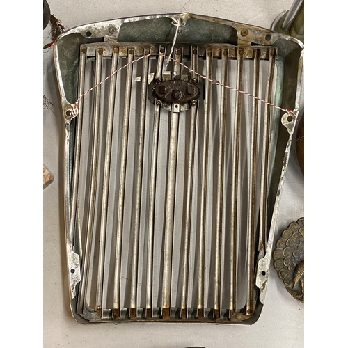 71 - A VINTAGE WOLSELEY CHROME CAR RADIATOR