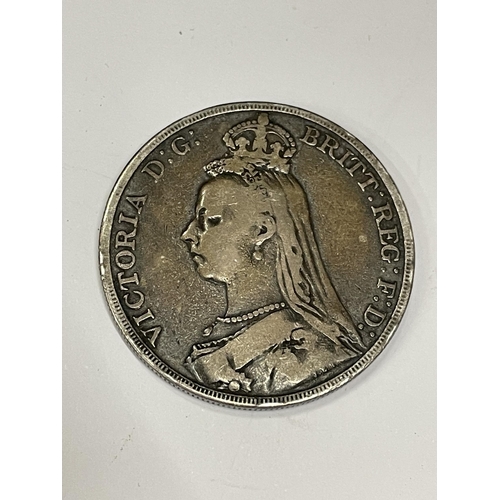 666 - A VICTORIAN SILVER CROWN 1889