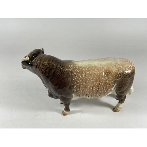 755 - A RARE BESWICK DAIRY SHORTHORN BULL FIGURE GWERSYLT LORD OXFORD (REPAIR TO A LEG)