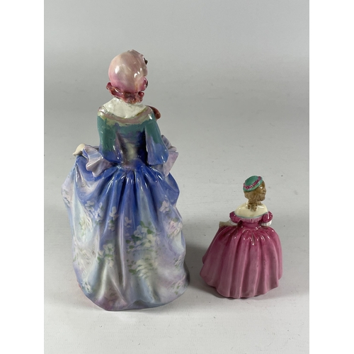 759 - TWO ROYAL DOULTON FIGURES - SUZETTE HN1577 & DAINTY MAY (A/F)