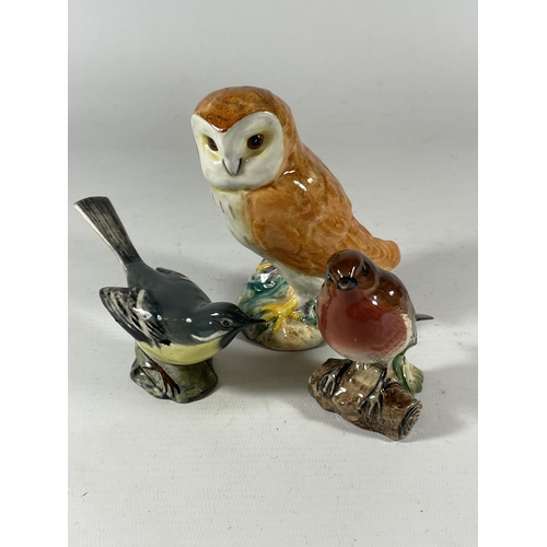 794 - THREE BESWICK BIRD MODELS TO INCLUDE A BARN OWL