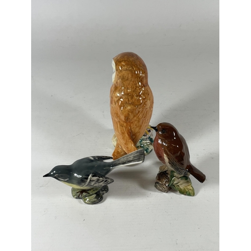 794 - THREE BESWICK BIRD MODELS TO INCLUDE A BARN OWL