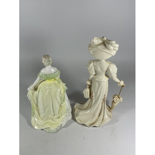 798 - TWO FIGURES - COALPORT LADIES OF FASHION & GRAND VOYAGE LENOX