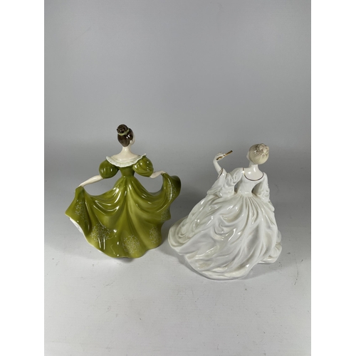 800 - TWO FIGURES - COALPORT LADIES OF FASHION 'THE BALL' & ROYAL DOULTON LYNNE HN2329