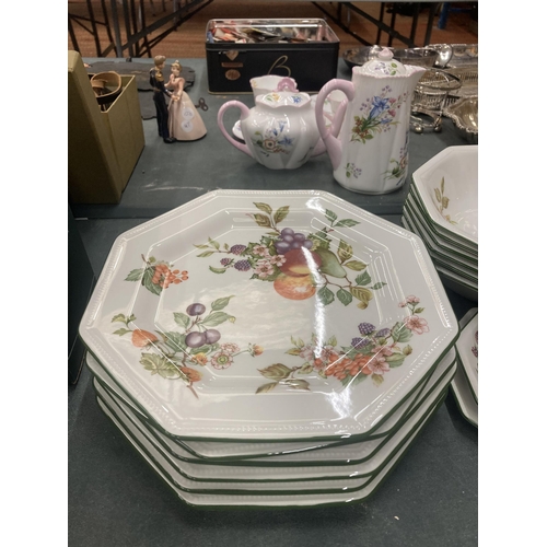 103 - A JOHNSON BROS PART DINNER SERVICE TO INCLUDE DINNER PLATES, BOWLS, CUPS, SAUCERS, SIDE PLATES, AN E... 