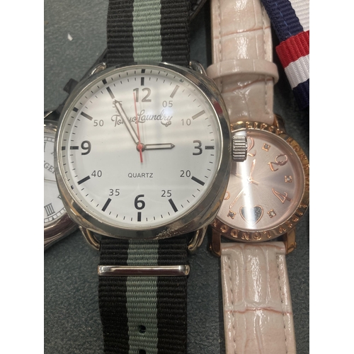 104 - FOUR WRISTWATCHES TO INCLUDE 'TOKYO LAUNDRY', 'EIGER', ETC