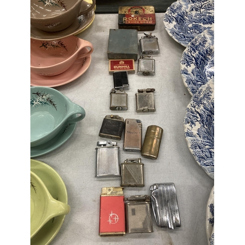 432 - A LARGE COLLECTION OF VINTAGE LIGHTERS TO INCLUDE RONSON, POLO, ETC