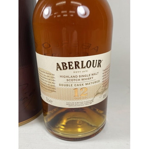 336 - 1 X 70CL BOXED BOTTLE - ABERLOUR 12 YEAR OLD HIGHLAND SINGLE MALT SCOTCH WHISKY