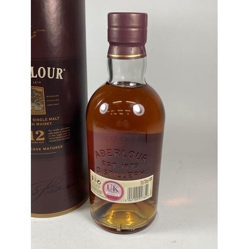 336 - 1 X 70CL BOXED BOTTLE - ABERLOUR 12 YEAR OLD HIGHLAND SINGLE MALT SCOTCH WHISKY