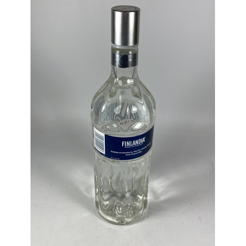 343 - 1 X 1L BOTTLE - FINLANDIA VODKA