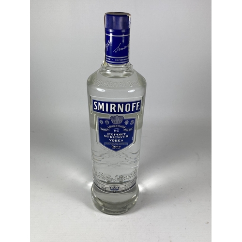 344 - 1 X 1L BOTTLE - SMIRNOFF EXPORT STRENGTH VODKA