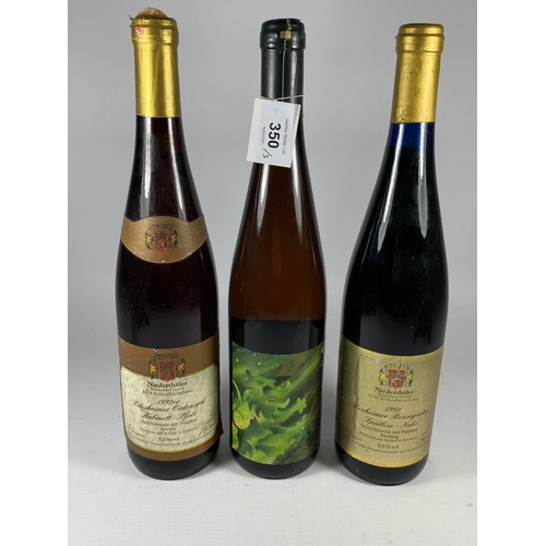 350 - 3 X MIXED BOTTLES - NIEDERTHALER 1992 X 2 AND FURTHER BOTTLE