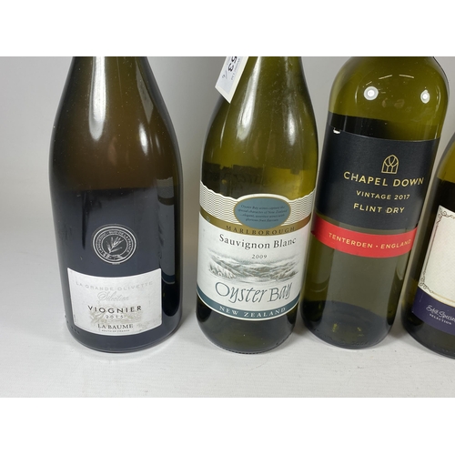 353 - 6 X MIXED BOTTLES OF WHITE WINE - VIOGNIER & OYSTER BAY ETC