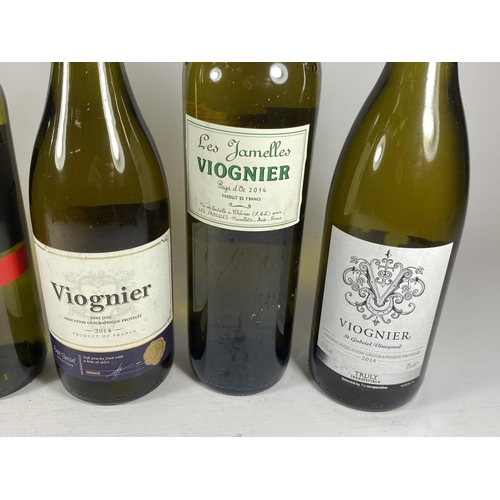 353 - 6 X MIXED BOTTLES OF WHITE WINE - VIOGNIER & OYSTER BAY ETC