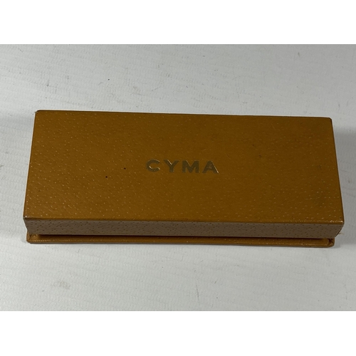 731 - A VINTAGE CYMA CYMAFLEX GENTS WATCH WITH ORIGINAL BOX